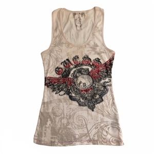 GUESS angel wings tank top